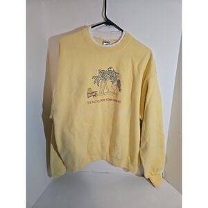 It's Five O'Clock Somewhere Vintage Women's Large Sweatshirt Embroidered